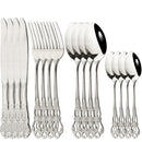 Axyaa Vintage Stainless Steel Cutlery Set - 16-Piece Flatware Dinnerware Kit