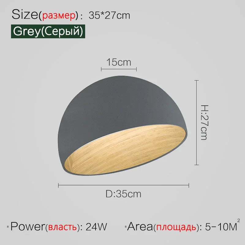 Axyaa Wood Grain Ceiling Study Lamp