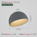 Axyaa Wood Grain Ceiling Lamp: Modern Minimalist Inclined Room Light for Bedroom, Study