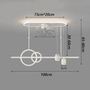 Axyaa Modern Ceiling Fan with LED Light & Control - Bedroom & Living Room Lighting