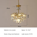 Axyaa Nordic Crystal Chandelier: Modern Luxury Ceiling Light for Master Bedroom & Dining Room