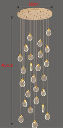 Axyaa Crystal Chandelier: Stair & Living Room Pendant Lighting