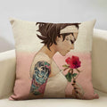 Axyaa Classic Japanese Lady Cushion Cover 45x45cm Home Decor Pillowcase