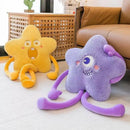 Axyaa Star Pattern Plush Long Leg Pillow for Bedroom Sofa Chai