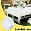 Axyaa Waterproof Vinyl Tablecloth 6 Pack 54x108In Disposable Plastic Table Covers