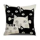 Axyaa Cat Print Cushion Cover for Stylish Home Decor and Comfort