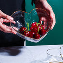 Axyaa Heart-shaped Glass Salad Bowl - European Light Luxury Design