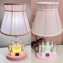 Axyaa Princess Castle Pink Girl Table Lamp - Modern LED Desk Light