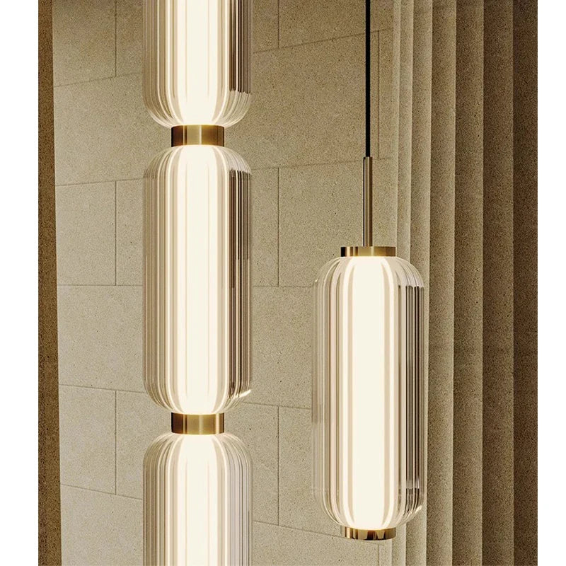 Axyaa Glass Pendant Lamp - Modern Minimalist Design for Restaurants and Bedrooms