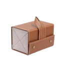 Axyaa Vintage Faux Leather Glasses Organizer with 4/6 Slots - Foldable Eyewear Case