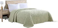 Axyaa King Sage Chenille Bedspread