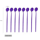 Axyaa Long Handle Ice Spoon Set, Stainless Steel Black Gold Cutlery Dinnerware