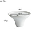Axyaa Sashimi Sushi Plate Dinner Dish Set - Ceramic Tableware Tray for Household & Restaurant.