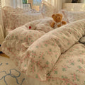 Axyaa Spring Flowers Princess Bedding Set: Duvet Cover, Sheet, Pillowcases