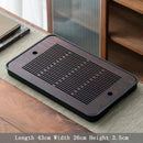 Axyaa Bamboo Tea Tray with Drainage, Modern Design, Small Size for Home and Hotel