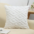 Axyaa White Faux Fur Velvet Pillow Covers 18x18 - Decorative Cushion Cover 45*45