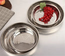 Axya Stainless Steel Colander Set Deep Steamer Tray Rice Bean Drainage Plate