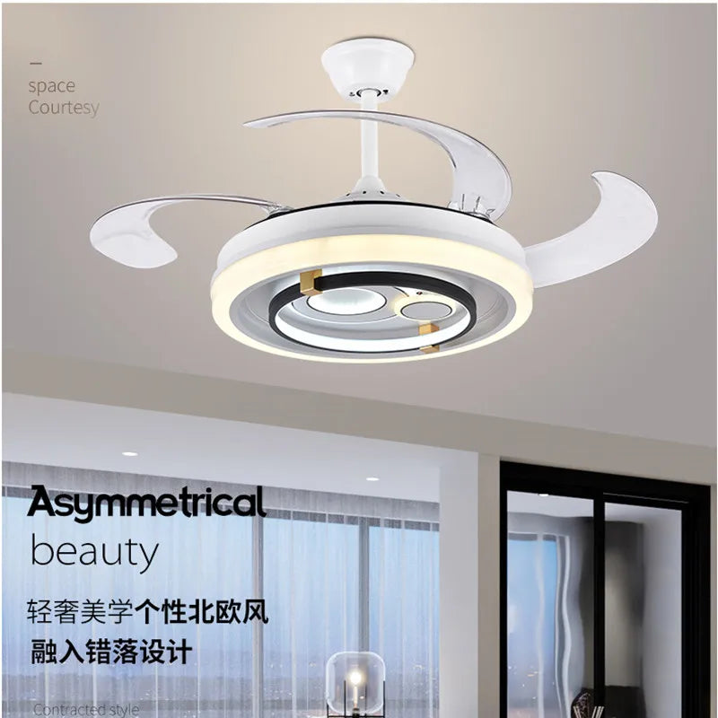 Axyaa Smart Ceiling Fan Light with Remote Control and Silent Design