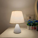 Axyaa Nordic White Linen Fabric Bedhead Desk Lamp