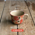 Axyaa Ice Crack Ceramic Cup | Creative Flower Mug for Home Office Coffee | High Value Light Luxury Mug