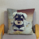 Axyaa Cute Schnauzer Print Pillowcase Cover