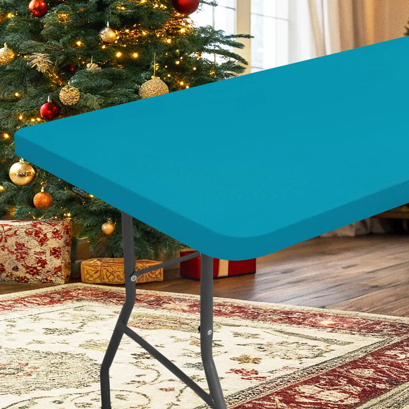 Axyaa Outdoor Picnic Waterproof Tablecloth, Elastic Fitted Table Protector