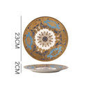 Axyaa Nordic Luxe Court Style Western Food Steak Plate with Dried Fruit