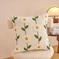 Axyaa Floral Embroidery Pillowcase 45x45: Home Decor Cushion Cover Sofa Headboard