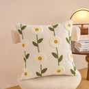 Axyaa Floral Embroidery Pillowcase 45x45: Home Decor Cushion Cover Sofa Headboard
