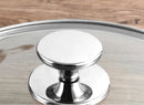Axya Glass Handle Stainless Steel Pot Lid for Frying Pan and Wok