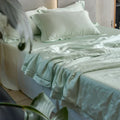 Axyaa 100% Lyocell Jacquard Summer Blanket Set - Premium Cooling Comforter