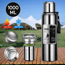 Axyaa Stainless Steel Thermal Water Bottle | Insulated Vacuum Flask for Outdoor Activities