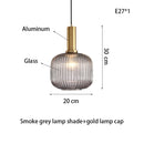 Axyaa Nordic Vintage Glass Pendant Lamp E27LED Bulb Bar Table Lamp