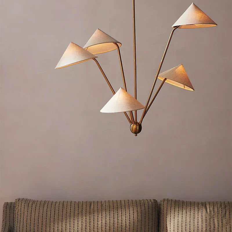 Axyaa Wabi Sabi Cloth Ceiling Pendant Chandelier for Living Room Decor