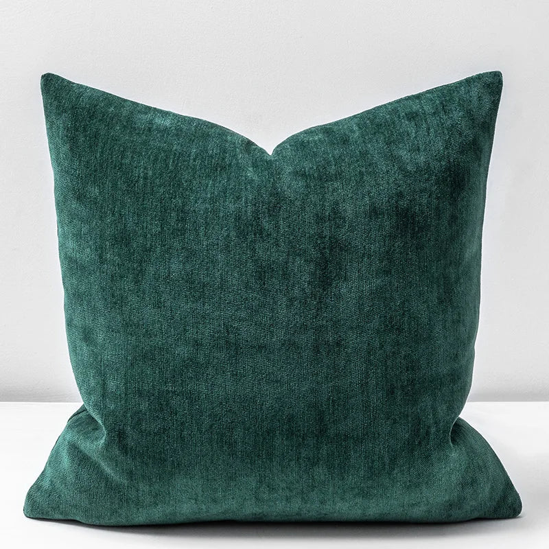 Soft Chenille Geometric Cushion Cover 45x45 for Neutral Home Decor - Axyaa