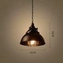 Axyaa Vintage Iron Pendant Light for Restaurant Kitchen Bar, American Country Retro Fixture
