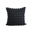Axyaa Black Jacquard Sofa Cushion Cover: French Romantic Throw Pillow for Living Room