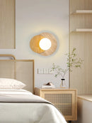 Axyaa Yellow Stone Wall Lamp for Japanese Bedroom, Living Room, Staircase Lighting