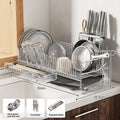 Axyaa Dish Drying Rack with Drainboard and Utensil Holder