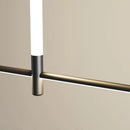 Axyaa LED Strip Pendant Lights - Modern Black Hanging Lamps for Dining Hall