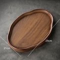 Axyaa Bamboo Wood Retro Tea Tray for Stylish Tea Set Storage