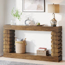 Axyaa Wood Console Table with Storage, Narrow Sofa Entryway Table for Living Room