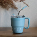 Axyaa Stainless Steel Insulated Portable Drinkware Cup with Straw