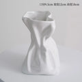 Axyaa Cream Ceramic Vase for Dry Flowers - Minimalist Living Room Decor
