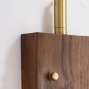 Axyaa Rotating LED Wall Light Fixture - Wood and Copper Bedside Lamp