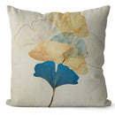 Axyaa Ginkgo Print Cushion Cover - Square Pillowcase for Home Decor