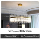 Axyaa Crystal Round Chandelier for Living Room, Bedroom, Dining Room