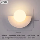 Axyaa Nordic LED Plastic Ball Wall Lamp for Home Decor Lightings