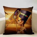 Axyaa African Women Design Linen Cushion Cover 45x45cm