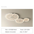 Axyaa Leaf Design Smart Ceiling Chandelier Light for Living Room, Bedroom, Kitchen